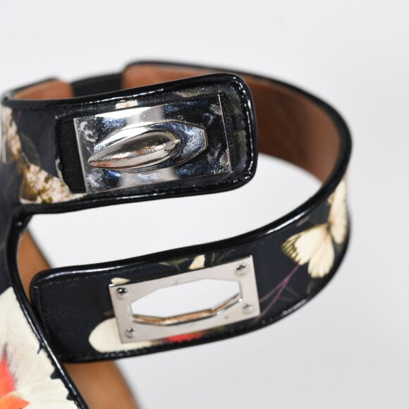 Givenchy Magnolia Moth Print Shark-Lock Sandals, Size 6-6.5 - Picture 14 of 14